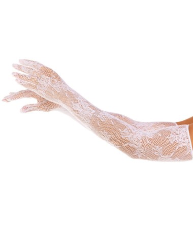 LEG AVENUE - HANDSCHUHE MIT ROTEN BLUMEN