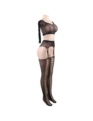 QUEEN LINGERIE - BODYSTOCKING-TOP LANGARM S/L