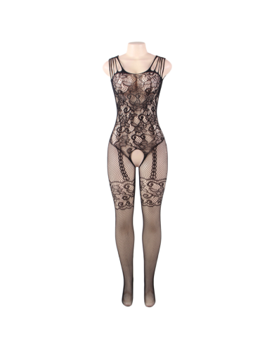 QUEEN LINGERIE - BODYSTOCKING MIT BLUMENÖFFNUNG S/L