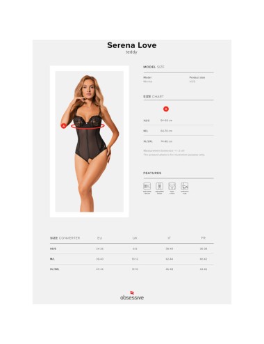 OBSESSIVE - SERENA LOVE OUVERT-TEDDY XS/S