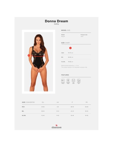 OBSESSIVE - DONNA DREAM CROTCHLESS TEDDY M/L