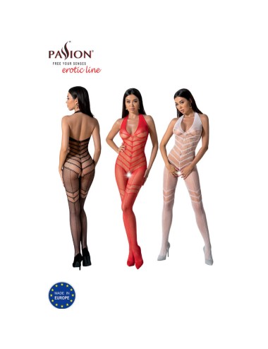 PASSION - BS100 WEISSER BODYSTOCKING, EINE GRÖSSE