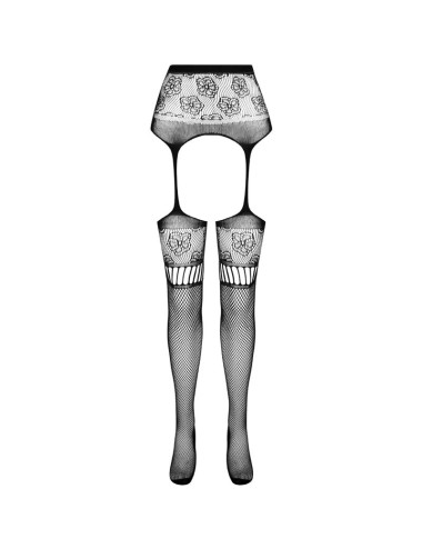 PASSION - S030 STRUMPFHOSE MIT SCHWARZEM GARTER, EINE GRÖSSE