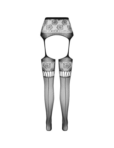 PASSION - S030 STRUMPFHOSE MIT SCHWARZEM GARTER, EINE GRÖSSE