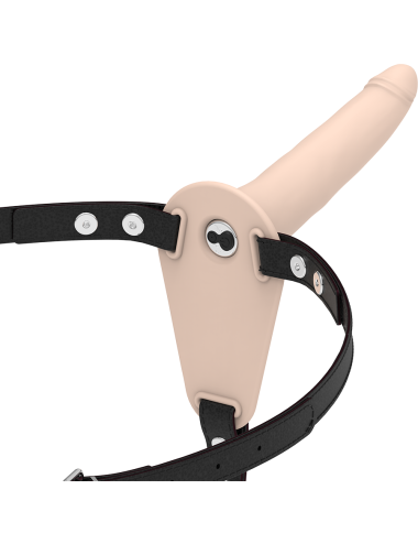 FETISH SUBMISSIVE HARNESS - FLEISCH-SILIKON-VIBRATOR 15 CM