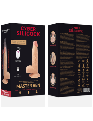 CYBER SILICOCK - FERNBEDIENUNG REALISTISCH MASTER BEN 23.88 CM -O- 4.3 CM