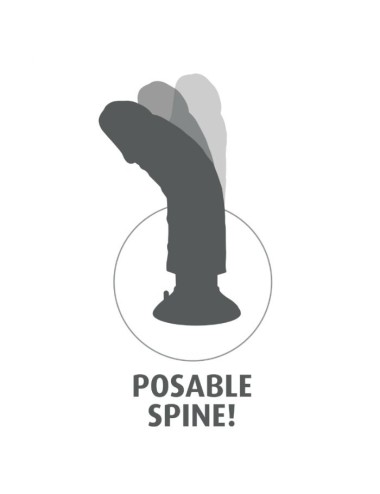 KING COCK - VIBRIERENDER DILDO MIT HODEN 20.3 CM NATUR