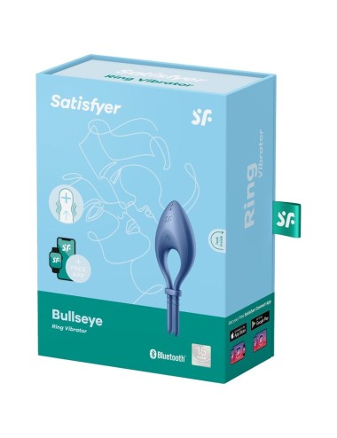 SATISFYER - BULLSEYE RING VIBRATOR APP BLAU