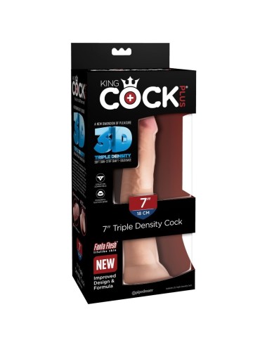 KING COCK - TRIPLE DENSITY DILDO 18 CM