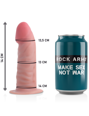 ROCKARMY - GURT + DUAL DENSITY TIGER REALISTISCHER DILDO 14 CM -O- 4.46 CM