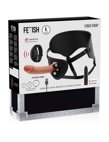 FETISH SUBMISSIVE CYBER STRAP - HARNESS MIT DILDO- UND BULLET-FERNBEDIENUNGS-WATCHME-L-TECHNOLOGIE