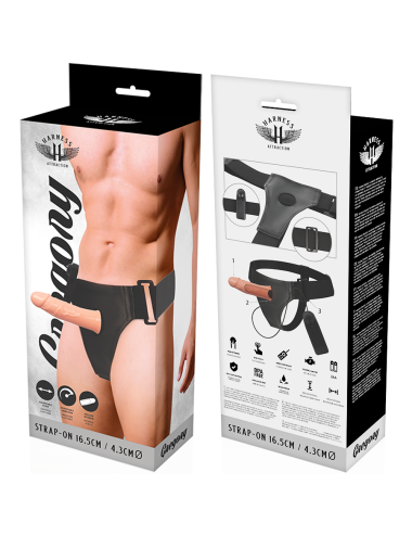 HARNESS ATTRACTION - GREGORY HOLLOW RNES MIT VIBRATOR 16.5 CM -O- 4.3 CM