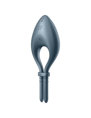 SATISFYER - BULLSEYE RING VIBRATOR APP GRAU