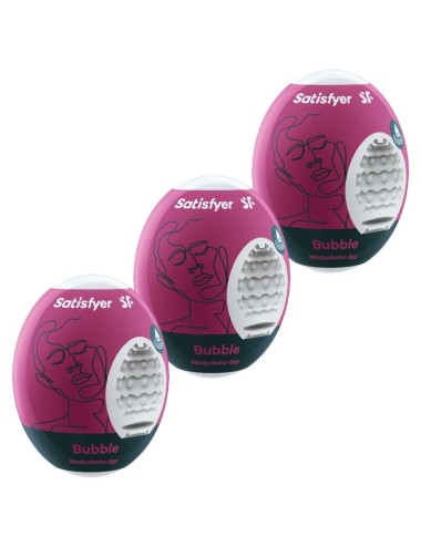 SATISFYER - 3 MASTURBATOR EIER BUBBLE