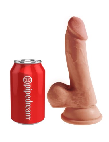 KING COCK - PLUS 3D DILDO MIT EIER 17 CM