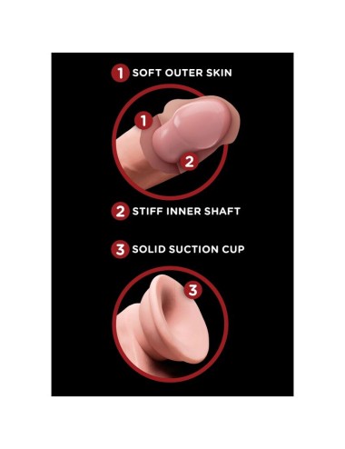 KING COCK - PLUS 3D DILDO SWINGING BALLS 15.2 CM HELLE HAUT