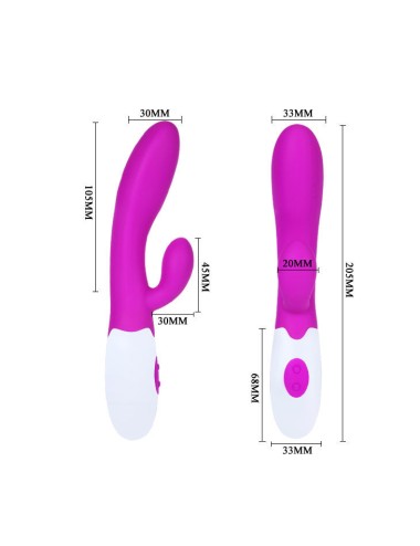 PRETTY LOVE - FLIRTATION ALVIS VIBRATOR MIT KLITORIS-STIMULATOR