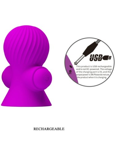 PRETTY LOVE - NIPPELSTIMULATOREN 12M LILA VIBRATION