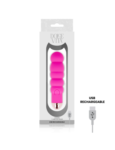 DOLCE VITA - AUFLADBARER VIBRATOR SECHS ROSA 7 GESCHWINDIGKEITEN