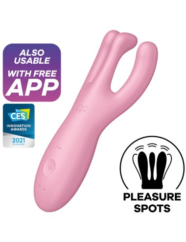 SATISFYER - THREESOME 4 VIBRATORAPP ROSA