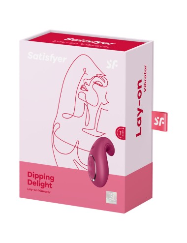 SATISFYER - DIPPING DELIGHT AUFLEGVIBRATOR ROT