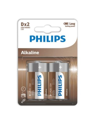 PHILIPS - ALKALINE BATTERIE D LR20 BLISTER*2