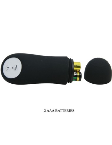 PRETTY LOVE - ANALPLUG AUS SILIKON EXTRA STIMULATION UND 12 VIBRATIONSMODI SCHWARZ