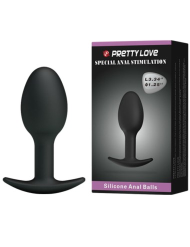 PRETTY LOVE - SILIKON ANALPLUG 6.5 CM SCHWARZ