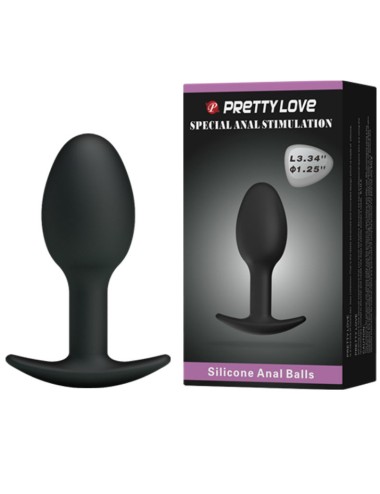 PRETTY LOVE - SILIKON ANALPLUG 6.5 CM SCHWARZ