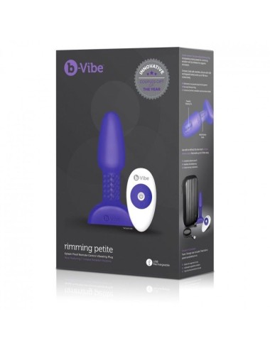 B-VIBE - RIMMING ANALPLUG MIT FERNBEDIENUNG PETITE FLIEDER