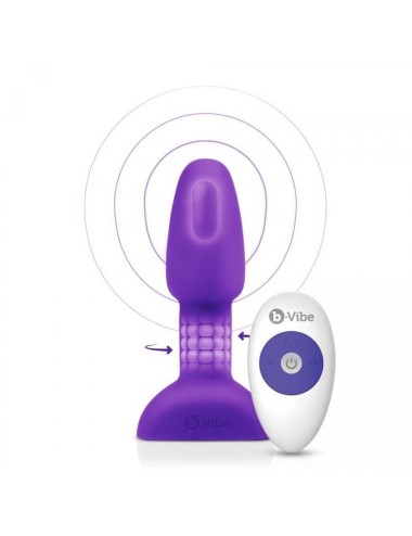 B-VIBE - RIMMING ANALPLUG MIT FERNBEDIENUNG PETITE FLIEDER