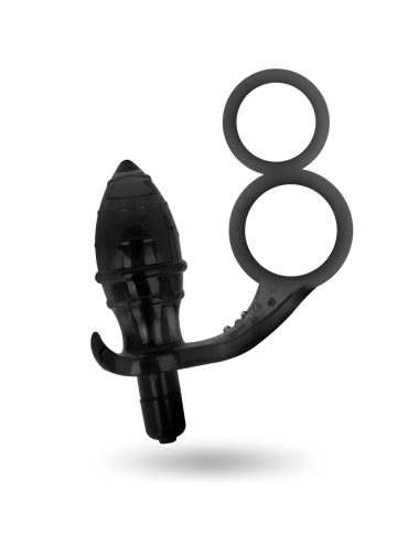ADDICTED TOYS - ANALPLUG MIT DOPPELTEM SCHWARZEN RING