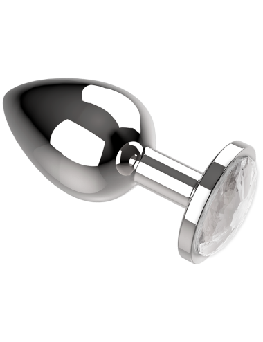 COQUETTE CHIC DESIRE - ANALPLUG METALL WEISS FARBE GRÖSSE L 4 X 9 CM