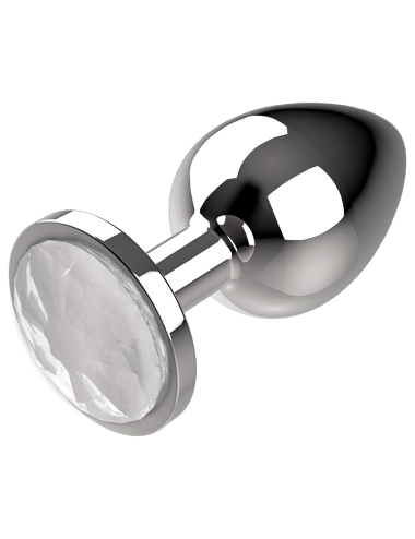 COQUETTE CHIC DESIRE - ANALPLUG METALL WEISS FARBE GRÖSSE L 4 X 9 CM