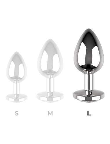 COQUETTE CHIC DESIRE - ANALPLUG METALL WEISS FARBE GRÖSSE L 4 X 9 CM