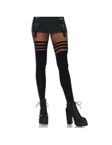 LEG AVENUE - PANTYHOUSE MIT FISNHET-STREIFEN