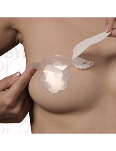 BYE-BRA - BRUSTVERBESSERUNG + SEIDEN NIPPEL ABDECKUNG CUP F/H