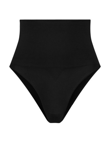 BYE-BRA - NAHTLOSER GÜRTEL STIL TANGA SCHWARZ GRÖSSE M