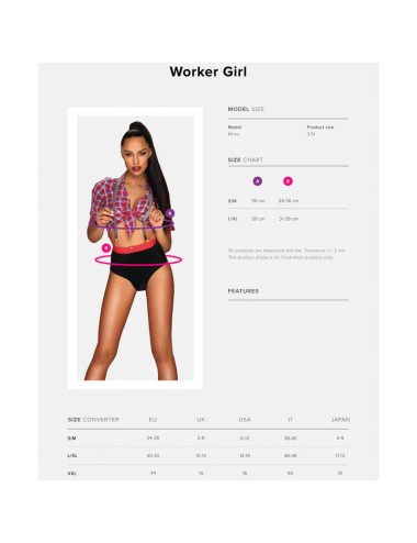 OBSESSIVE - ARBEITER-MDCHENKOSTÜM SEXY S/M