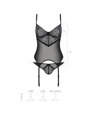 PASSION - ZINNIA KORSETT ECO KOLLEKTION S/M
