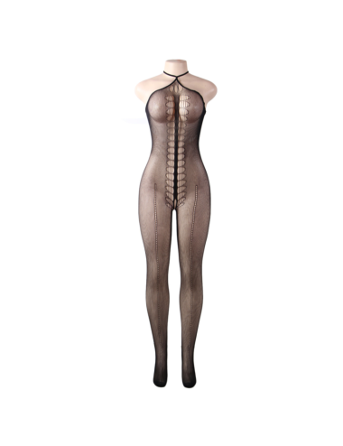 QUEEN LINGERIE - HALTER NECK BODYSTOCKING S/L