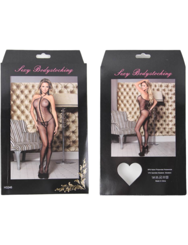 QUEEN LINGERIE - HALTER NECK BODYSTOCKING S/L