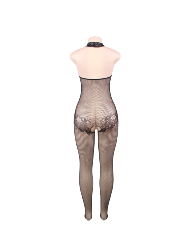 QUEEN LINGERIE - BODYSTOCKING MIT ÖFFNUNG UND BLUMENSPITZE S/L