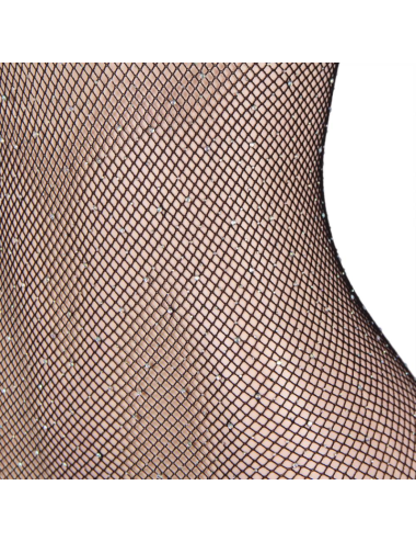 QUEEN LINGERIE - LANGARM-BODYSTOCKING MIT DIAMANTEN S/L
