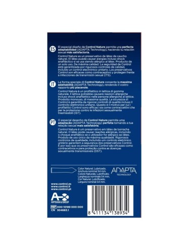 CONTROL - ADAPTA NATURE CONDOMS 24 UNITS