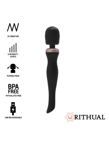 RITHUAL - LEISTUNGSSTARKER WIEDERAUFLADBARER AKASHA - WAND 2.0 SCHWARZ