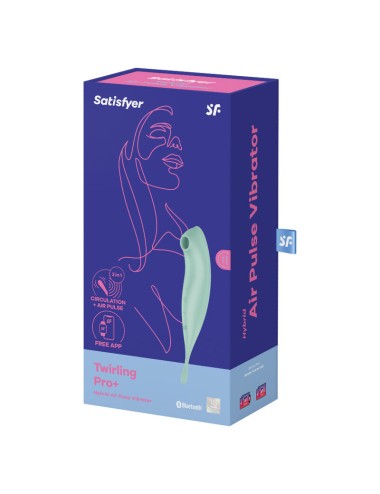 SATISFYER - TWIRLING PRO+ AIR PULSE STIMULATOR & VIBRATOR APP GRÜN