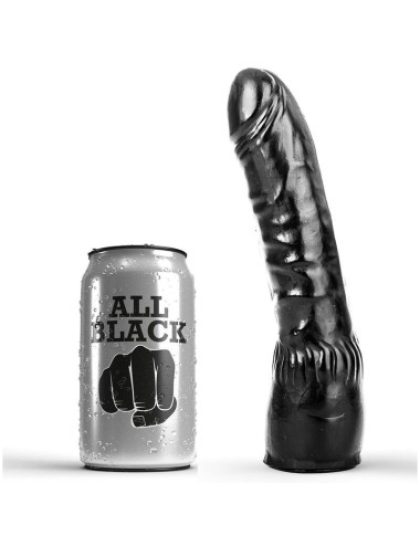 ALL BLACK - DILDO SCHWARZ REALISTISCH 20 CM