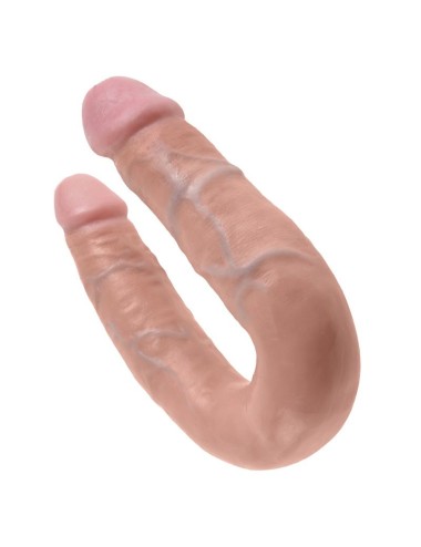KING COCK - DOPPELPENETRATIONSDILDO 13.9 CM NATÜRLICH