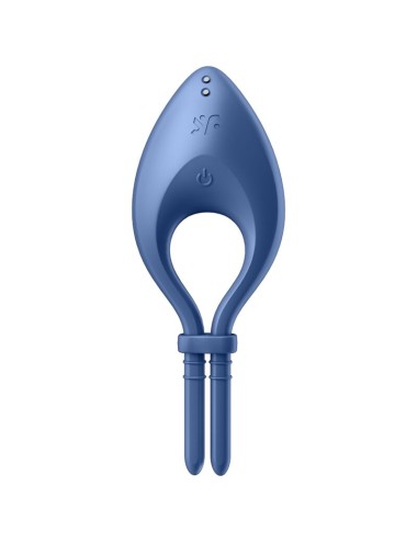 SATISFYER - BULLSEYE RING VIBRATOR APP BLAU